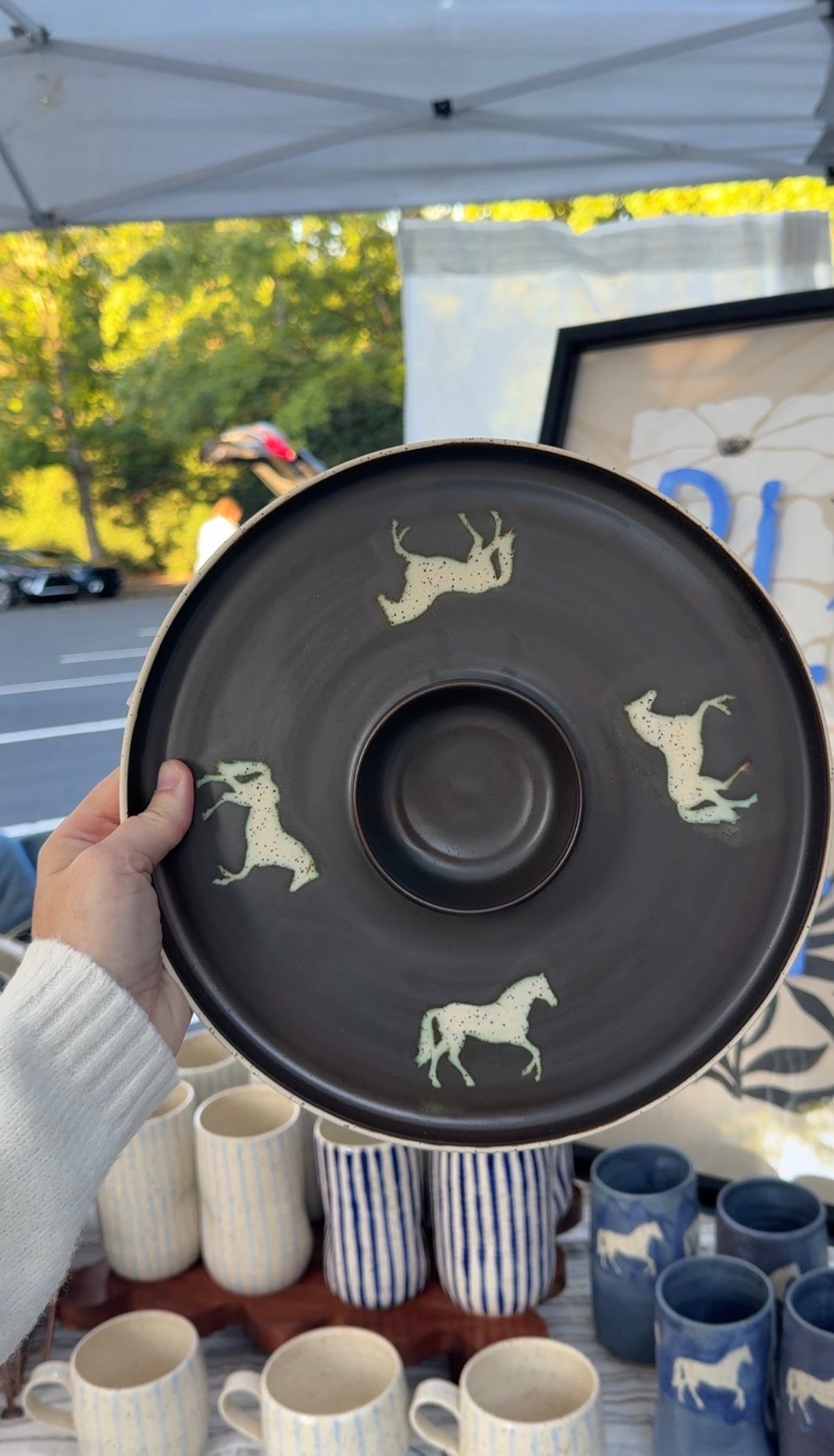 Brown Horse Girl Dinner Plate