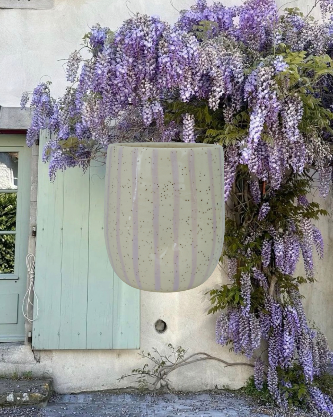 Lilac Striped Tumbler