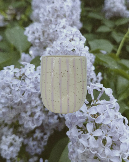 Lilac Striped Tumbler