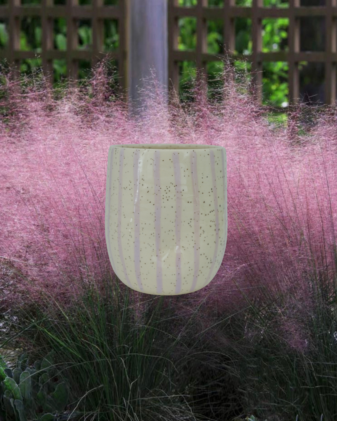 Lilac Striped Tumbler