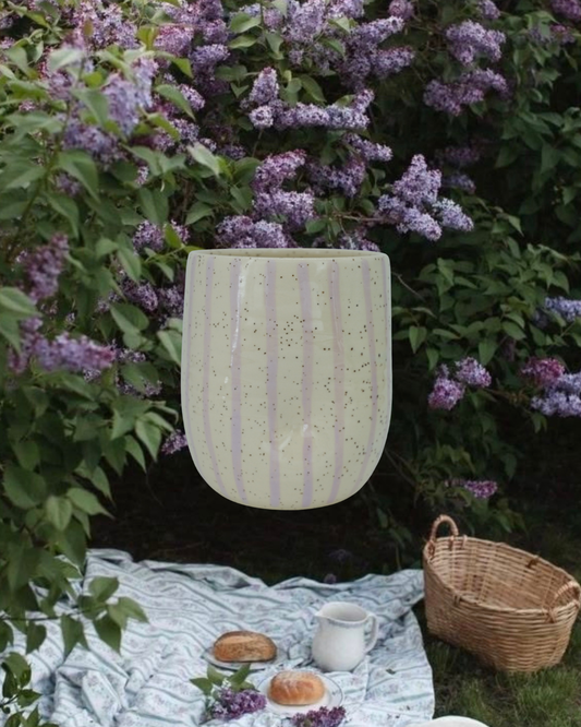 Lilac Striped Tumbler