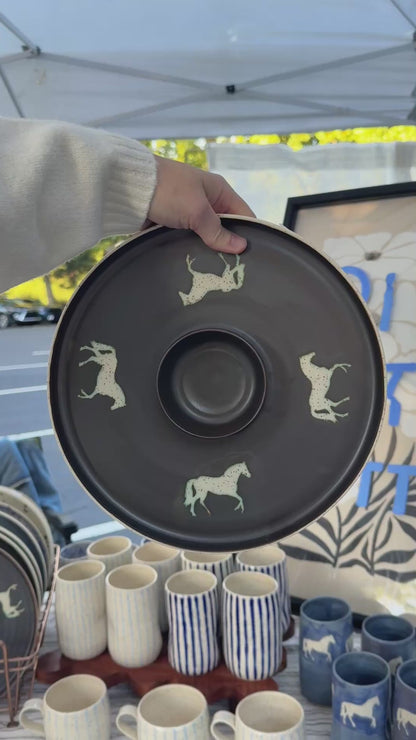 Brown Horse Girl Dinner Plate